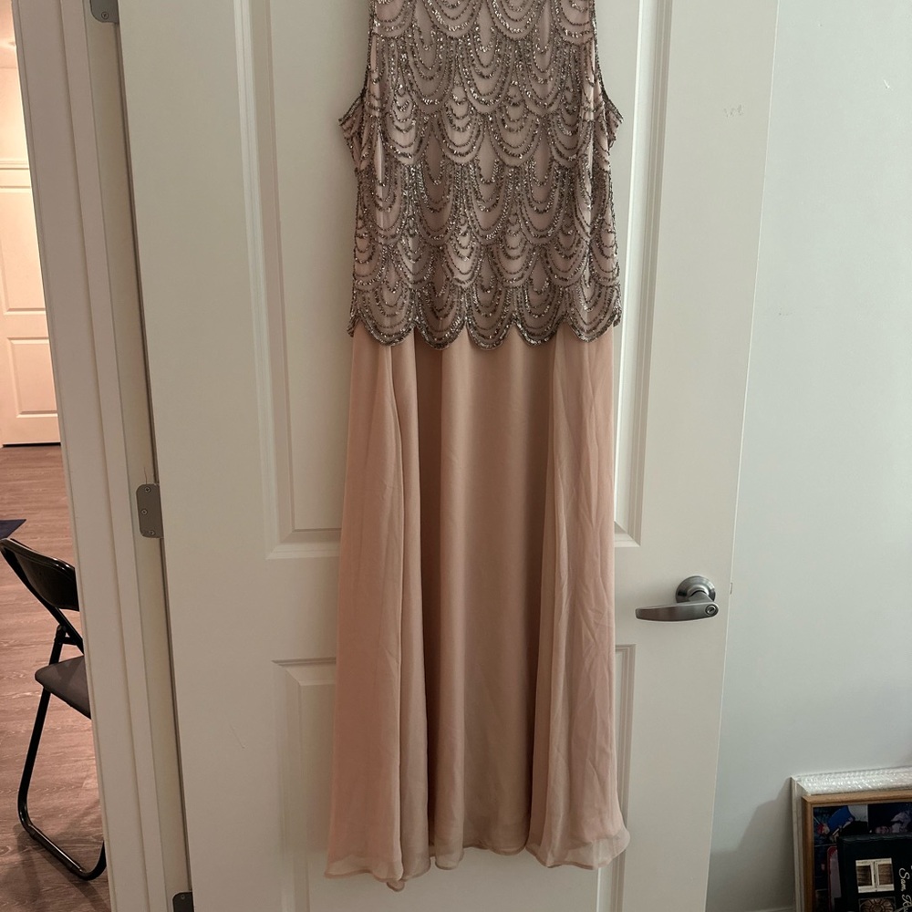Brown Sleeveless Maxi Sundress for Wedding Guests